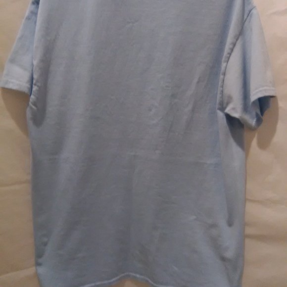 Gildan Men Short Sleeve T-shirt Color Blue Size L With Multicolor Design… - Picture 6 of 6